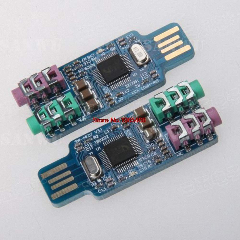 10PCS New CM108 USB Drive Free USB Sound Card Laptop Computer External Sound Card Module