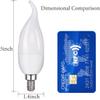 OHLGT E12 Flame Bulbs 2 Packs, 3 Mode LED Candelabra 2.0 Watt Warm White Chandelier 1800k Candle Light Bulbs, Flame Tip for Christmas Party Decorations view 3