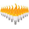 OHLGT E12 Flame Bulbs 12 Pack, 3 Mode LED Candelabra Flame Light Bulb 2.0 Watt Warm White Chandelier Flame Bulbs,1800k Candle Light Bulbs, Flame Tip for Christmas Party Decorations view 1
