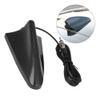 Qiilu Car Shark Fin Antenna, 12V Universal Radio Antenna Car Roof Aerial for Auto SUV Truck with Adhesive Base Decorative Antenna Black view 3