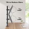 HUANUO Vertical Dual Monitor Mount, Stacked Monitor Stand for 2 Monitors with Height Adjustment Computer Monitor Arm Supports Two 17 to 32 Inch with C Clamp Each Desk Mount Hold up to 17.6lbs view 3