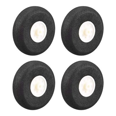 uxcell RC Airplane Wheels - 4PCS RC Airplane Aircraft Sponge Wheels 2 Inch x 0.1 Inch