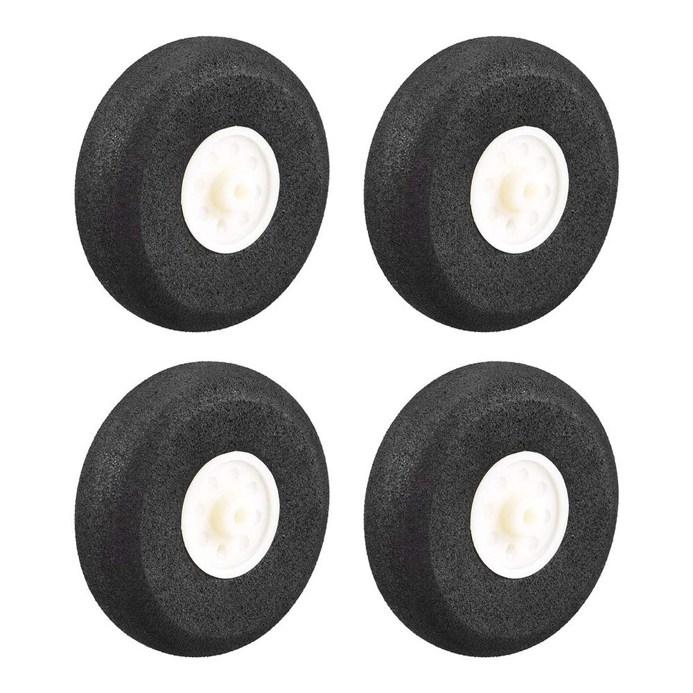 uxcell RC Airplane Wheels - 4PCS RC Airplane Aircraft Sponge Wheels 2 Inch x 0.1 Inch