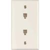 Westek TWRJ11W2-10 1-Gang Duplex Phone Jack Modular 4-Conductor with Wall Plate Thermoplastic, White - pack of 10 view 1