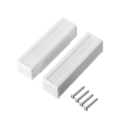 Fielect 2Pcs MC-44b Surface Mount Wired N.C. Door Contact Sensor Alarm Magnetic Reed Switch White