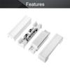 Fielect 2Pcs MC-44b Surface Mount Wired N.C. Door Contact Sensor Alarm Magnetic Reed Switch White view 3