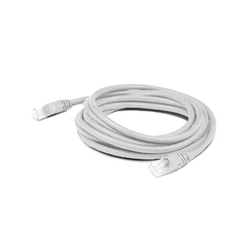 AddOn 14ft RJ-45 (Male) to RJ-45 (Male) Shielded Straight White Cat6A STP PVC Copper Patch Cable
