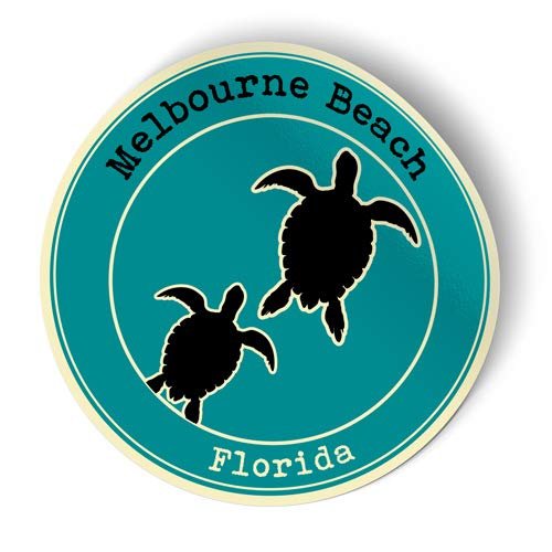 Squiddy Melbourne Beach Florida Beach Town - Vinyl Sticker for Car, Laptop, Notebook (4" high)