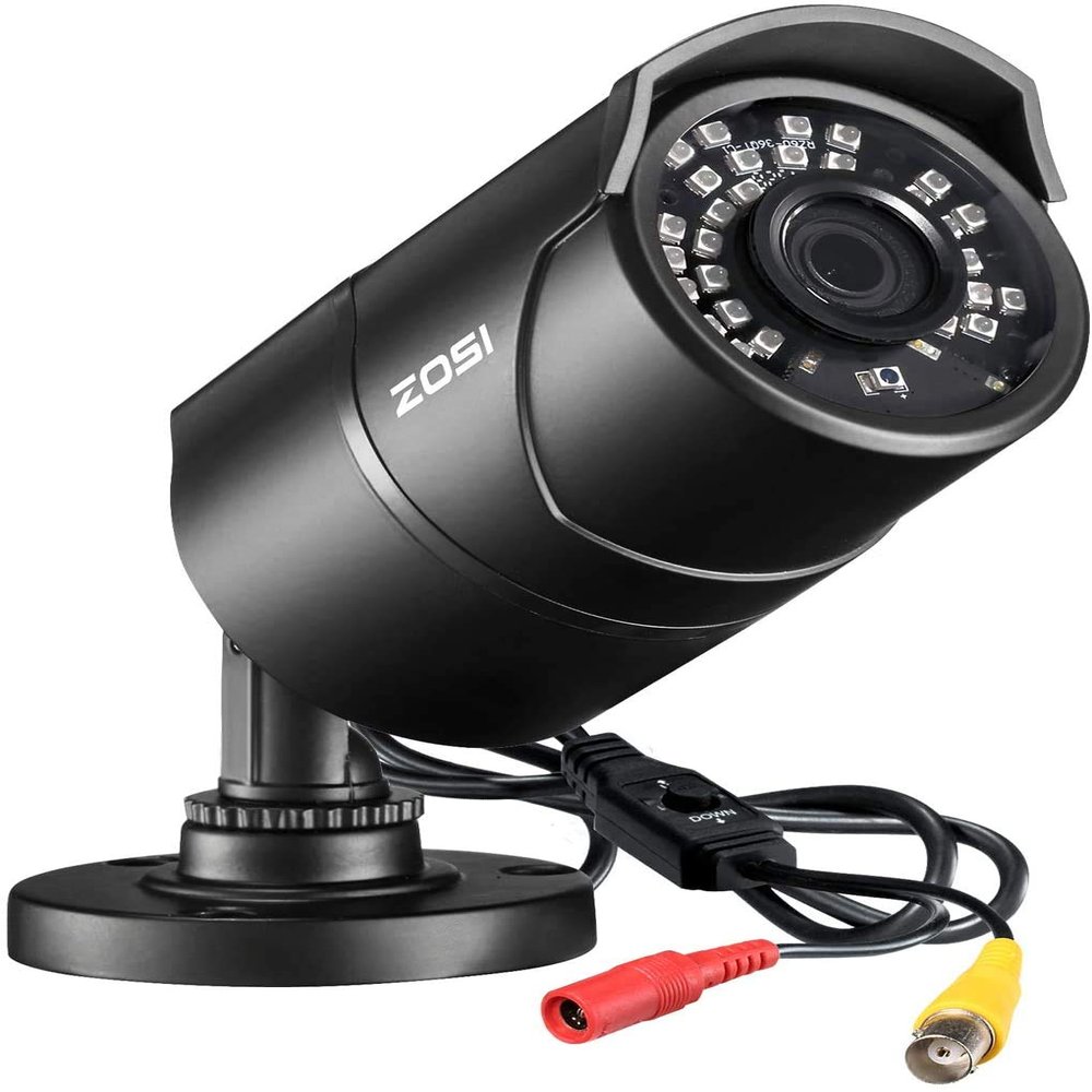 ZOSI 2.0 MP HD 1080P 4 in 1 TVI/CVI/AHD/CVBS Security Cameras Day Night Camera 100ft IR Distance, Aluminum Metal Housing,Compatible for HD-TVI, AHD, CVI, and CVBS/960H analog DVR (Renewed)