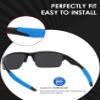 BLAZERBUCK Replacement Temple Sleeves Ear Socks for Oakley Bottle Rocket OO9164 Sunglass - Light Blue view 2