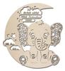 NEID Baby Elephant Gifts for Newborn, Unique Wooden Night Light Personalized - LED Wall Decor view 2