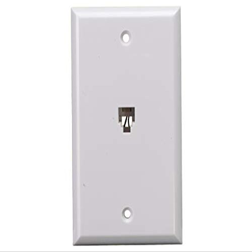 Cable Leader Telephone Jack Wall Plate (1-Port, 6P4C)