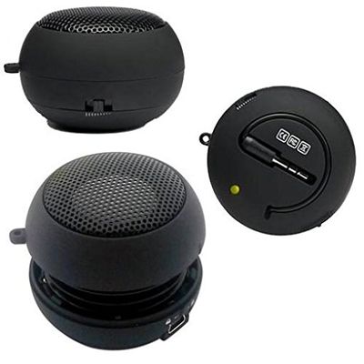 Wired Speaker Portable Audio Multimedia Rechargeable Black Compatible with GreatCall Jitterbug Flip