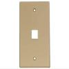 Cable Leader Wall Plate for Keystone Insert (1-Port, Ivory) view 1