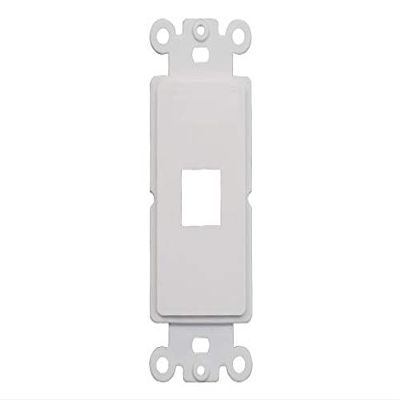 Cable Leader Decorator Style Wall Plate (1-Port, White)