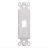 Cable Leader Decorator Style Wall Plate (1-Port, White) view 1