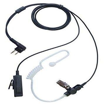 2-Wire Acoustic Tube Surveillance Earpiece Headset Compatible with Motorola RDU4100 Two Way Radio