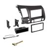 American International Honda Civic (2006-2011 All Trim Levels) Double DIN or Single ISO with Pocket Radio Installation Dash Kit, Car Audio Harness & Antenna Adapter Included, Dark Metallic Gray view 1
