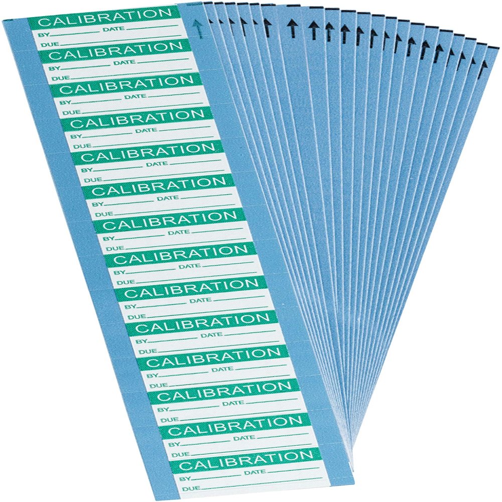 Brady Calibration Labels 0.625 in H x 1.5 in W Polyester Green on White 25 Cards/Pk
