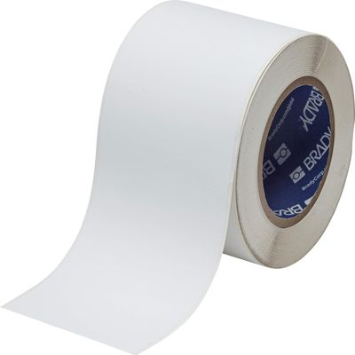 Brady Repositionable Inkjet Labels 4.00 in W x 100 ft L Vinyl White 100/Rl