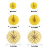 Efavormart Set of 6 Yellow Paper Fan Decorations - 8 inch Round Pleated Pinwheels for Summer Parties, Sunshine Themes and Classroom Decor view 3