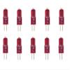 10W Halogen G4 Bulbs 12V Light Lamps T3 JC Bi-Pin Base for Infrared Lights, Massage Chair, Hair Dryer - Low Voltage, Red, 10 Pack view 1