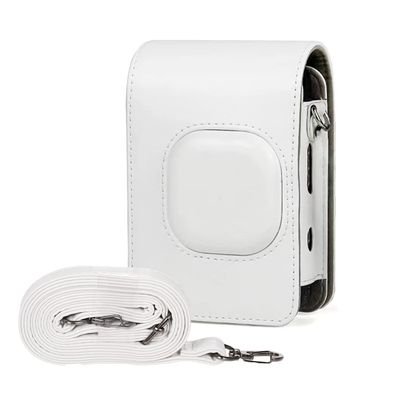 Andoer Instant Camera Case Bag Compact Size PU Leather with Shoulder Strap Compatible for Fujifilm Fuji Instax Mini LiPlay