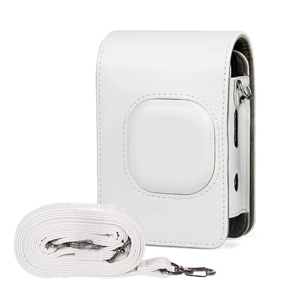 Andoer Instant Camera Case Bag Compact Size PU Leather with Shoulder Strap Compatible for Fujifilm Fuji Instax Mini LiPlay