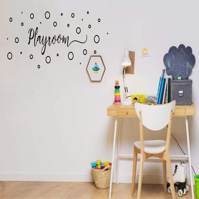 Playrooms Bubble Circle Playroom Play Rooms Quotes Wall Sticker Art Decal for Kids Room Playground Playhouse Nursery Kindergarten House Fun Decor Stickers Wall Art Vinyl Decoration Size (27x30 inch)