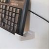 3D Cabin Computer Keyboard Wall Brackets Wall Mounting System White view 3