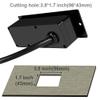 Recessed Power Strip Black Desk Mount Power Grommet Socket for Cabinet 3 AC Outlets 6.56'ft Power Cord for Counter Drawer Furniture Workbench UL ETL Certificated. view 4