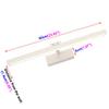 LUMINTURS 14W Dimmable LED Wall Sconces Makeup Mirror Front Picture Light Fixture Vanity Lighting Adjustable White-Finish Warm White(3000K) view 2