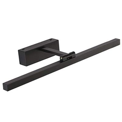 LUMINTURS 14W Dimmable LED Wall Sconces Makeup Mirror Front Picture Light Fixture Vanity Lighting Adjustable Black Pure White(6500K)