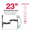 Rocketfish - Full-Motion TV Wall Mount for Most 40" - 75" TVs - Black Non-Retail packaging view 4