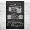 Boombox Tape Player Poster Print, Boombox Art, Radio Dj Gift, Music Art, Hip Hop Gift, Stereo Wall Art, Music Studio Art Dark Concrete (8 inch x 10 inch) view 1