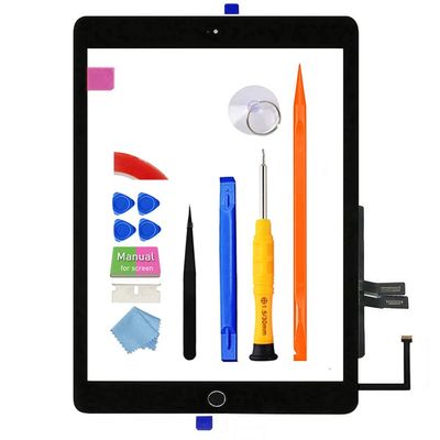 JPUNG A1893 A1954 Screen Replacement Kit for iPad 6 (6th Gen) Digitizer Touch Glass 6th Generation 9.7 inch 2018, with Home Button Full Repair Tools [Without LCD]