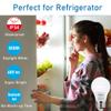 YukiHalu LED Refrigerator Light Bulb 60W Equivalent A15 Appliance Fridge Bulbs, Waterproof 600 Lumen 7W 120V Daylight 5000K E26 Medium Base, Small Size Bulb for Damp Location, Not-Dim, 2-Pack view 2
