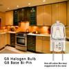 AHEVO G8 Light Bulbs 20Watt 120Volt Dimmable Halogen Light Bulb G8 Base Bi-Pin Shorter 20W T4 JCD Warm White Under Cabinet Puck Lighting Replacements,10Pack view 3