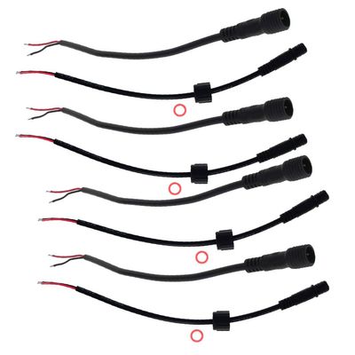 Fielect 3 Pair 2 Pin Male Female Head Waterproof Connector Cable for LED Light Strips Black 40cm Length