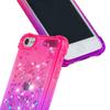 CAIYUNL Compatible With iPod Touch 7th Generation Case, Touch 6th/5th Generation Case for Girls Women Kids, Glitter Bling Sparkle Shiny Liquid Floating TPU Protective Cover for iPod 7/6/5 -Pink/Purple view 2