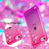 CAIYUNL Compatible With iPod Touch 7th Generation Case, Touch 6th/5th Generation Case for Girls Women Kids, Glitter Bling Sparkle Shiny Liquid Floating TPU Protective Cover for iPod 7/6/5 -Pink/Purple view 3