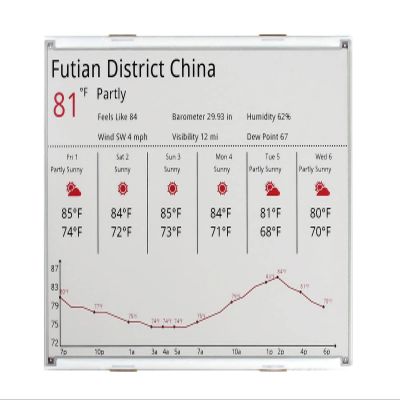 waveshare 12.48inch E-Ink Raw Display 1304984 Resolution Red/Black/White Three-Color SPI Interface Without PCB