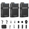 BOYA by-WM4 PRO K2 2.4GHz 2-Person Wireless Lavalier Microphone System for DLSR, Mirrorless & Video Cameras, Smartphones, Tablets, PCs and More, Black view 1