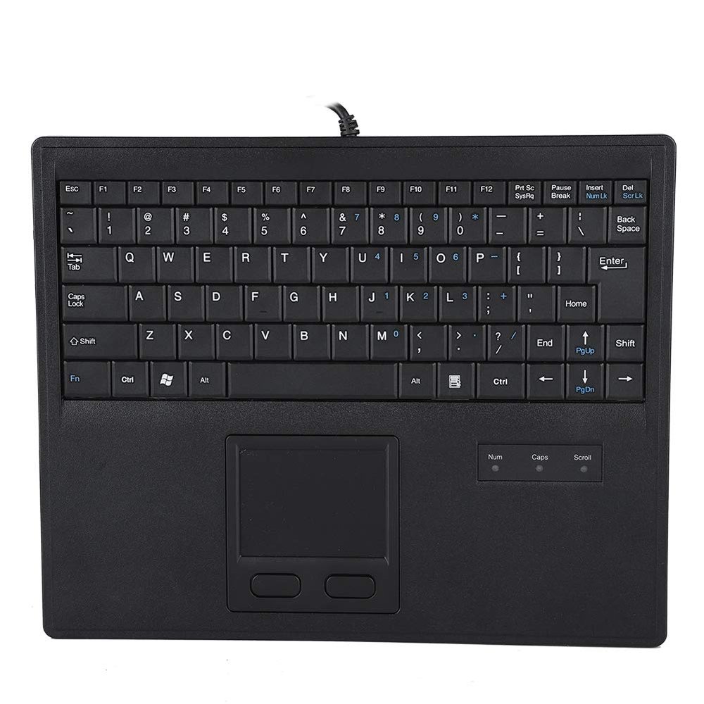 10in Wired Touch Keyboard, 84 Keys Ultra-Slim Built-in Multi-Touch Scissors Trackpad for Dos/Windows95/98/NT/ME/2000/2003/XP/Win7/Win8 for Linux for Unix