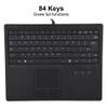 10in Wired Touch Keyboard, 84 Keys Ultra-Slim Built-in Multi-Touch Scissors Trackpad for Dos/Windows95/98/NT/ME/2000/2003/XP/Win7/Win8 for Linux for Unix view 3
