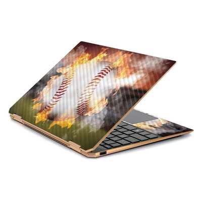 MightySkins Carbon Fiber Skin for HP Spectre X360 13.3" Gem-Cut (2019) - Fastball | Protective, Durable Textured Carbon Fiber Finish | Easy to Apply, Remove, and Change Styles | Made in The USA