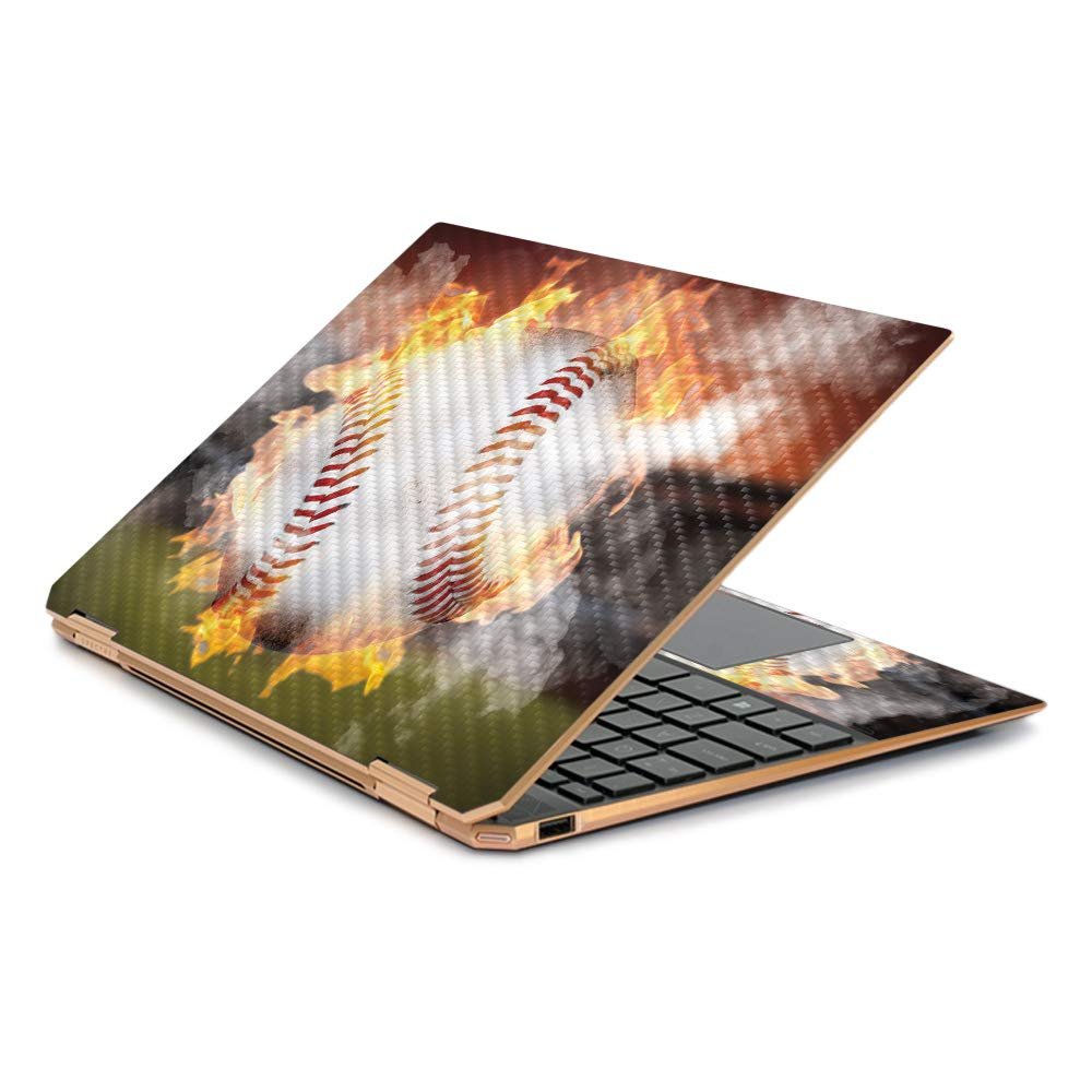 MightySkins Carbon Fiber Skin for HP Spectre X360 13.3" Gem-Cut (2019) - Fastball | Protective, Durable Textured Carbon Fiber Finish | Easy to Apply, Remove, and Change Styles | Made in The USA