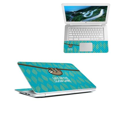 MightySkins Carbon Fiber Skin for HP Chromebook 14" (2018) - Aztec Fox | Protective, Durable Textured Carbon Fiber Finish | Easy to Apply, Remove, and Change Styles | Made in The USA