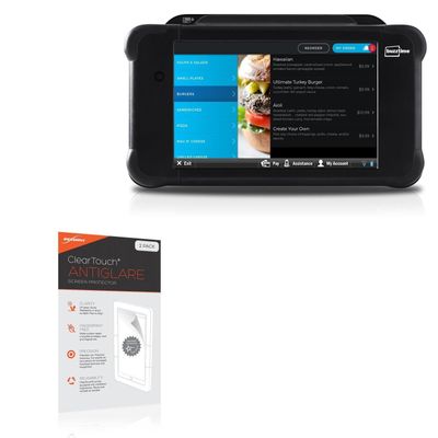 BoxWave Screen Protector Compatible with Buzztime Tablet - ClearTouch Anti-Glare (2-Pack), Anti-Fingerprint Matte Film Skin