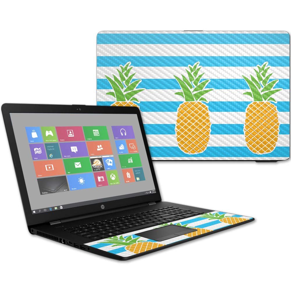 MightySkins Carbon Fiber Skin for HP 17T Laptop 17.3" (2017) - Beach Towel | Protective, Durable Textured Carbon Fiber Finish | Easy to Apply, Remove, and Change Styles | Made in The USA